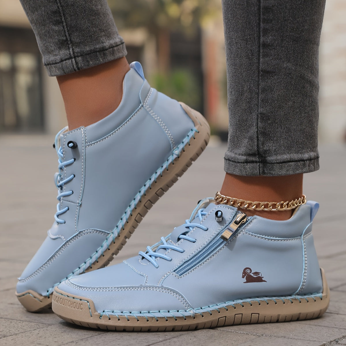 Soleil Orthopedic Comfort Zip Sneakers