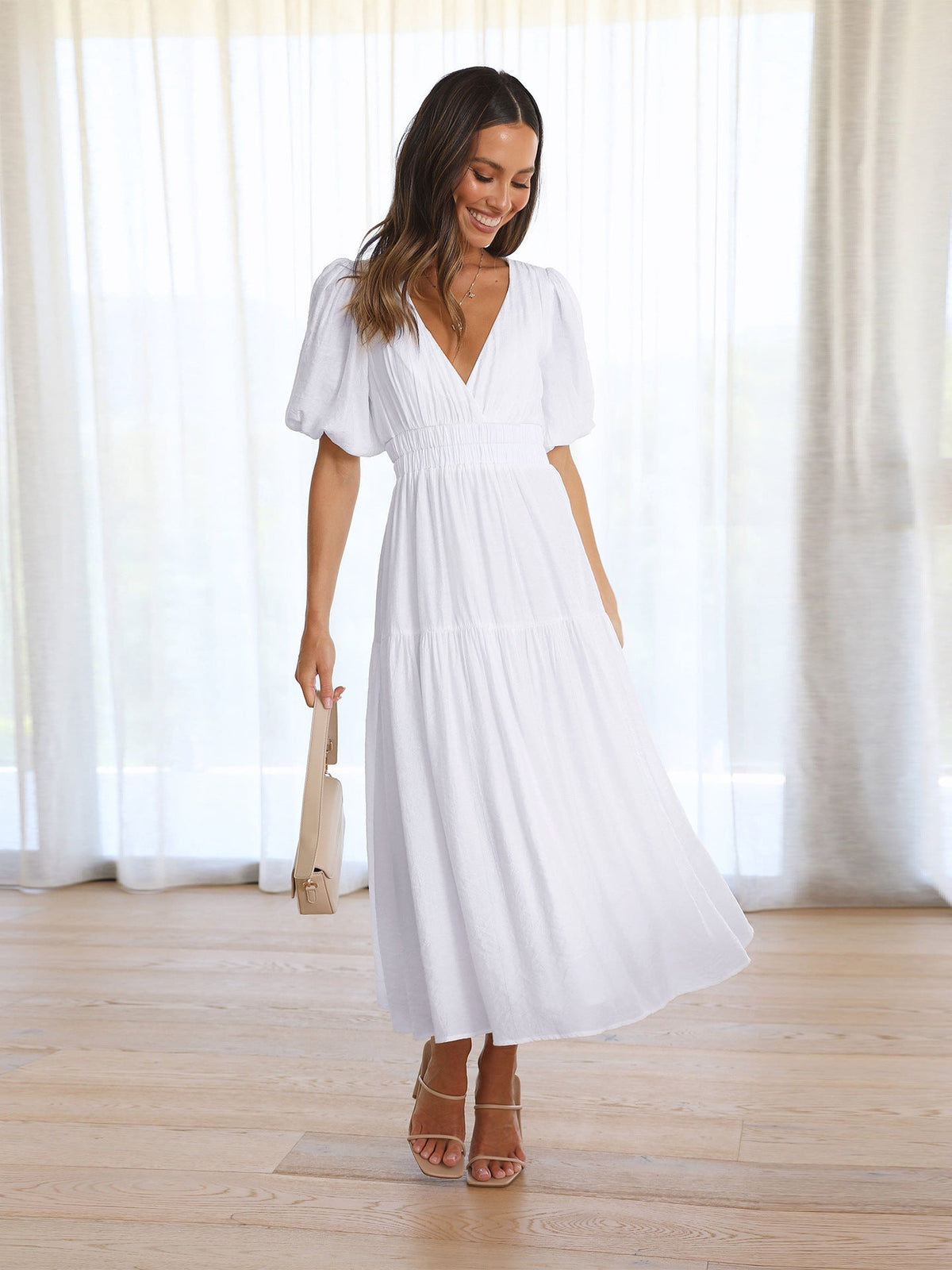 Aurielle V-Neck Flow Dress