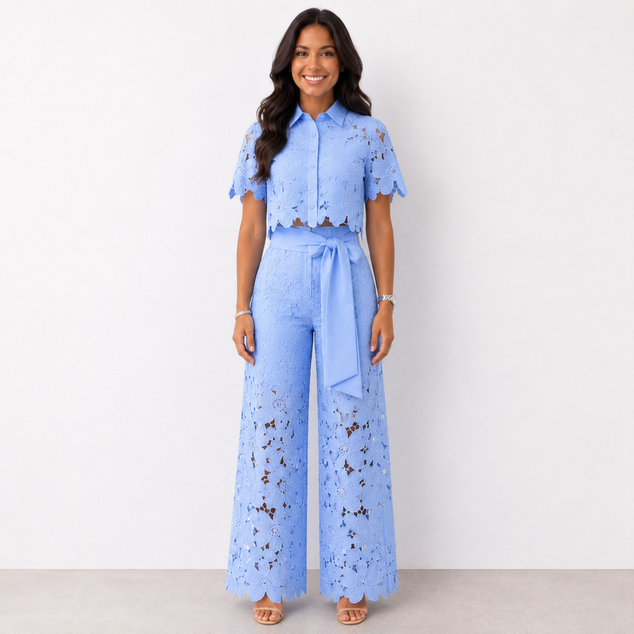 Reina Elegant Floral Lace Set