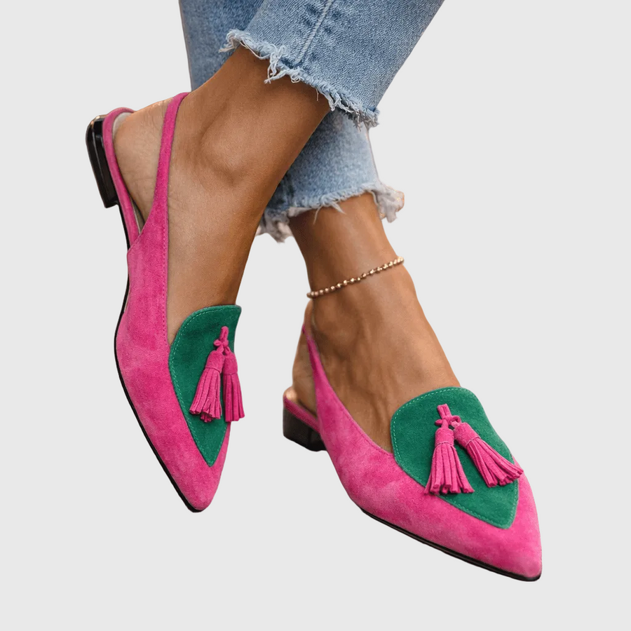 Dorotea Elegant Tassel Slingback Flats