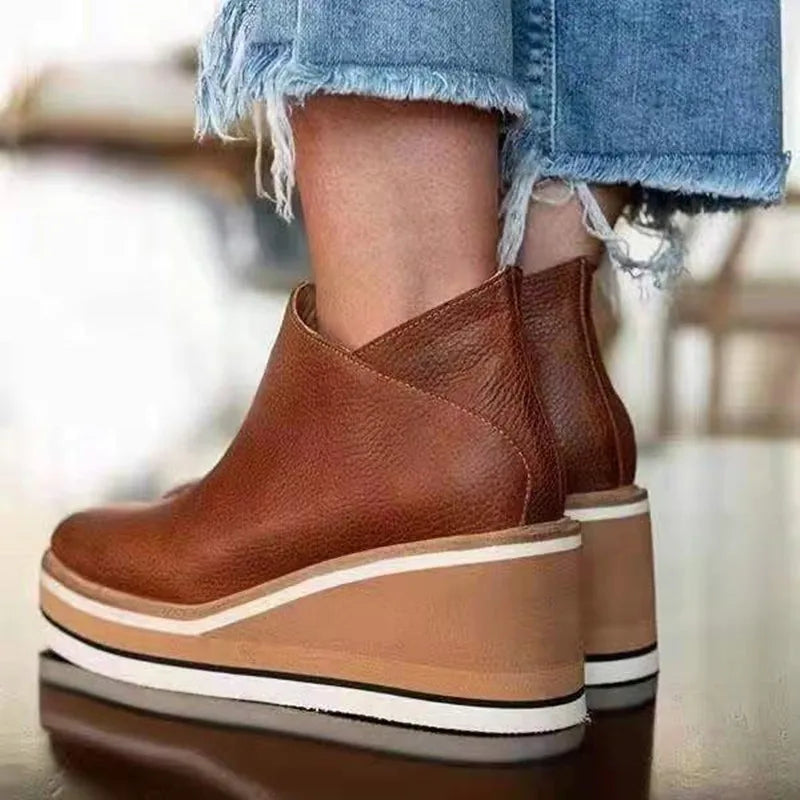 Kamala Casual Wedge Ankle Boots
