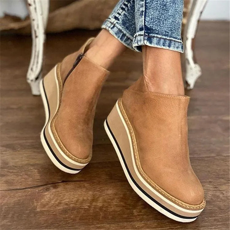 Kamala Casual Wedge Ankle Boots