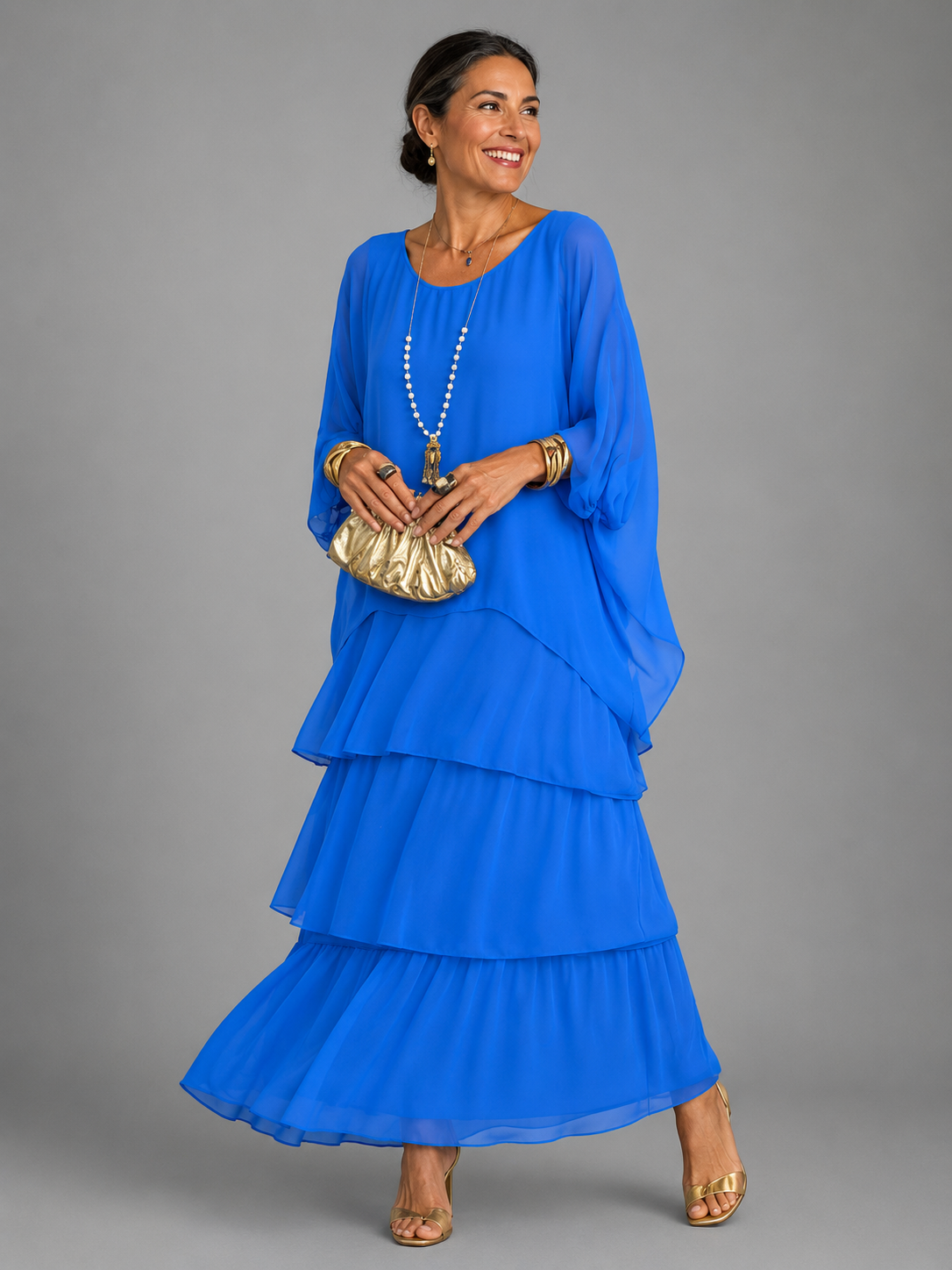 Vanessa Elegant Flowing Maxi Dress