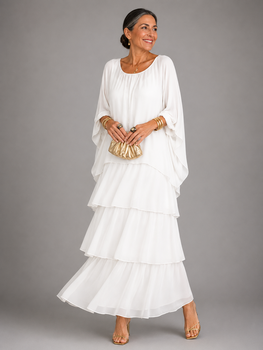 Vanessa Elegant Flowing Maxi Dress