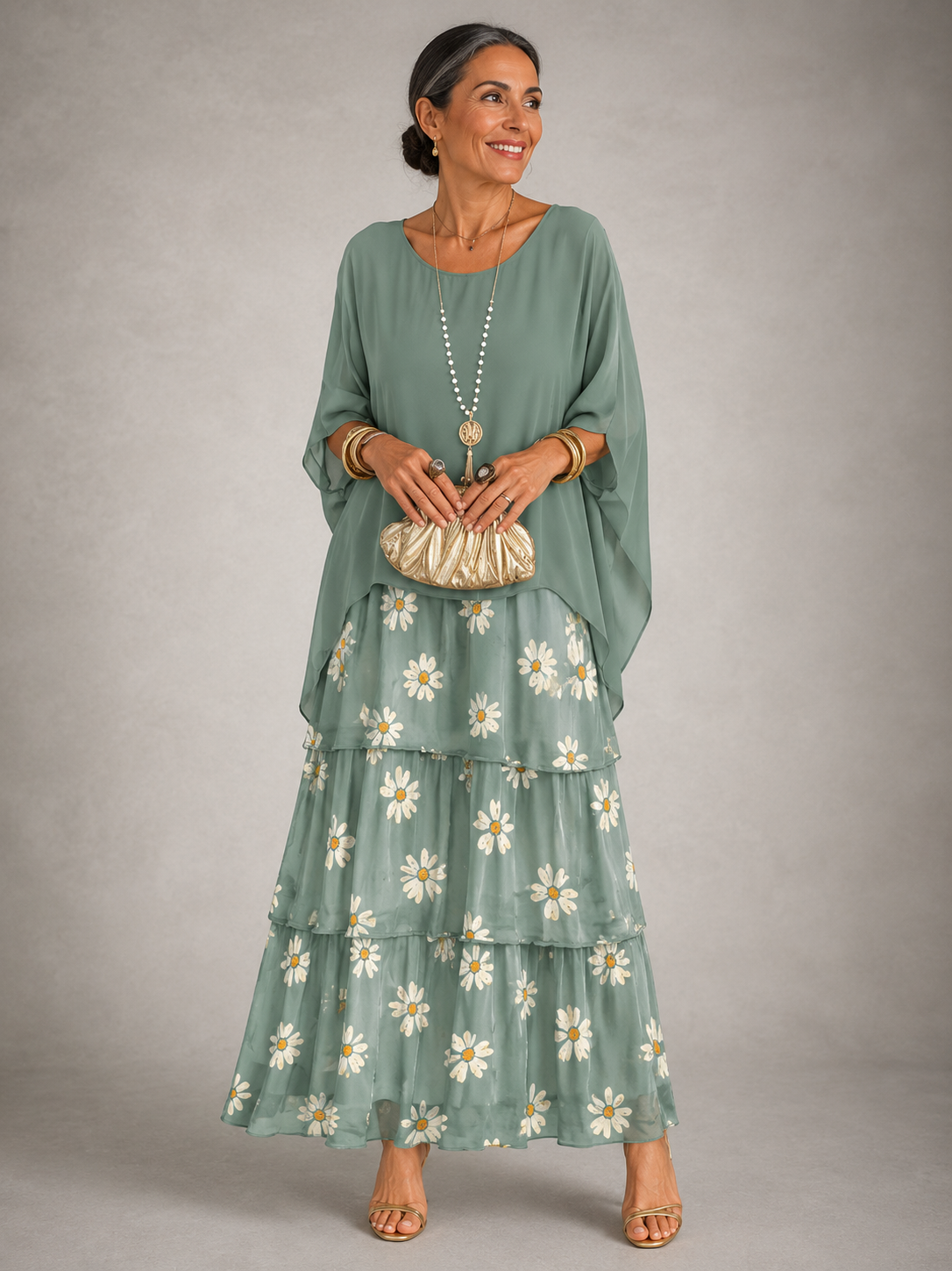 Vanessa Elegant Flowing Maxi Dress