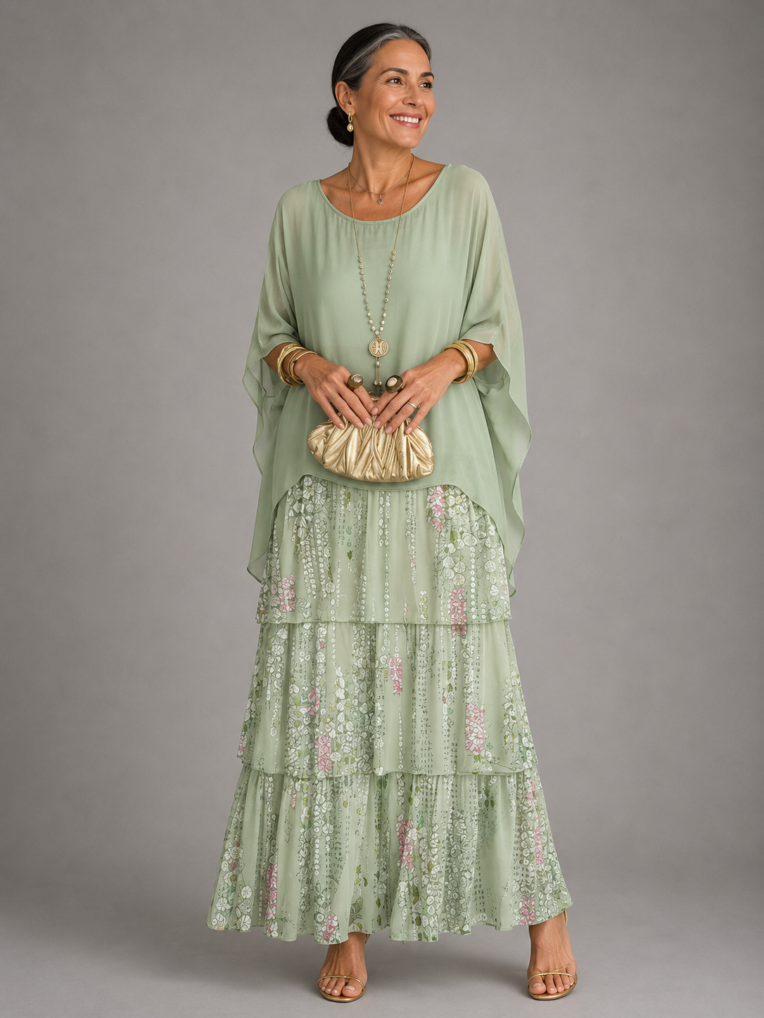 Vanessa Elegant Flowing Maxi Dress