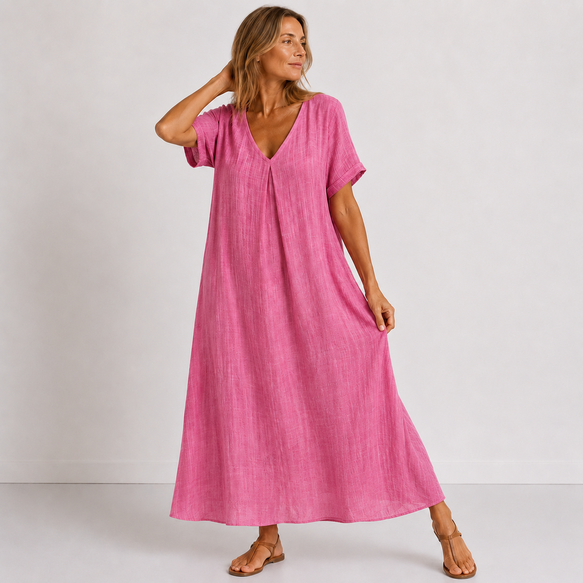 Giuliana Elegant Flowing Maxi Dress