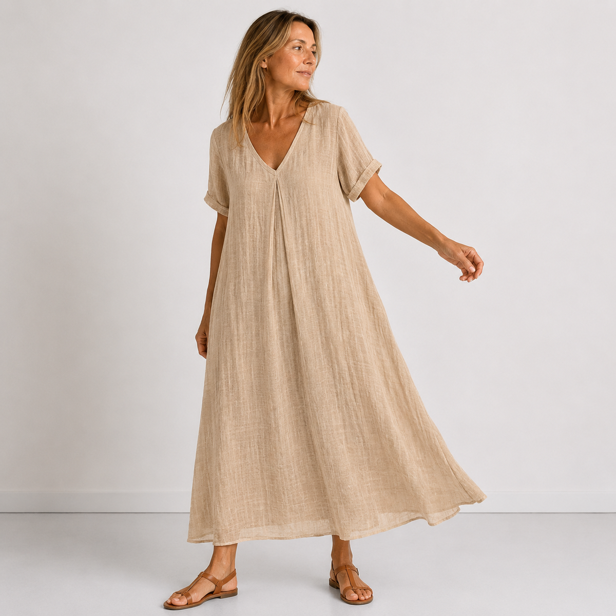 Giuliana Elegant Flowing Maxi Dress