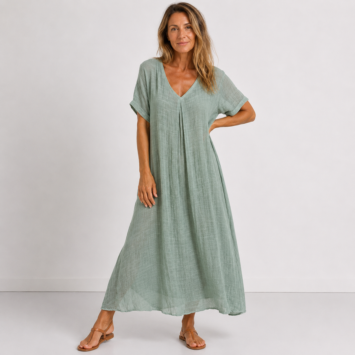 Giuliana Elegant Flowing Maxi Dress