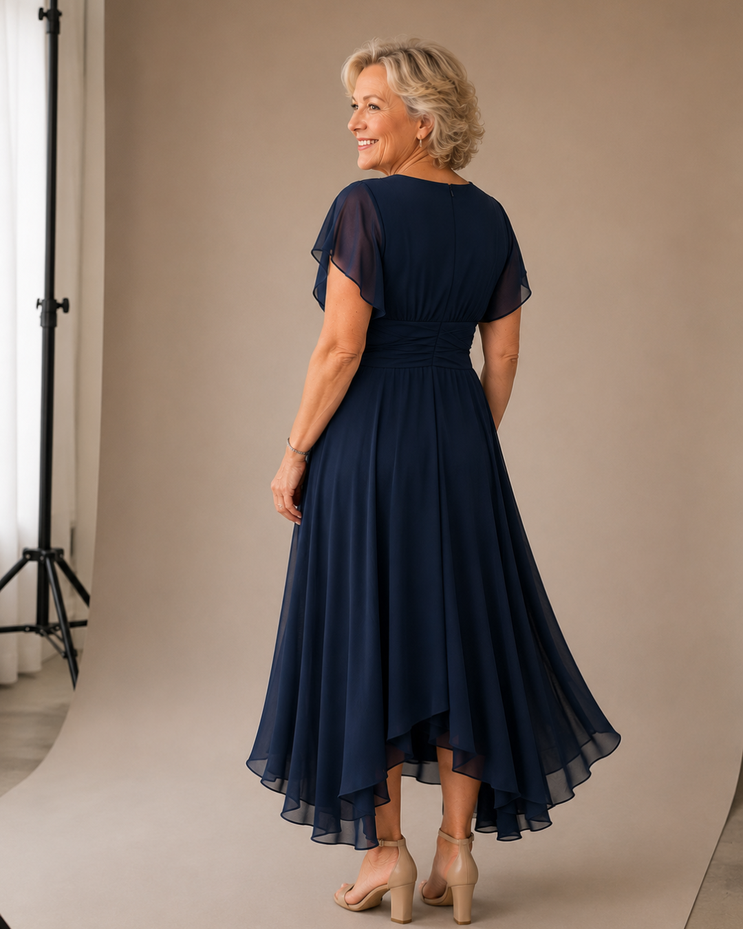 Yasmin V-Neck A-Line Dress