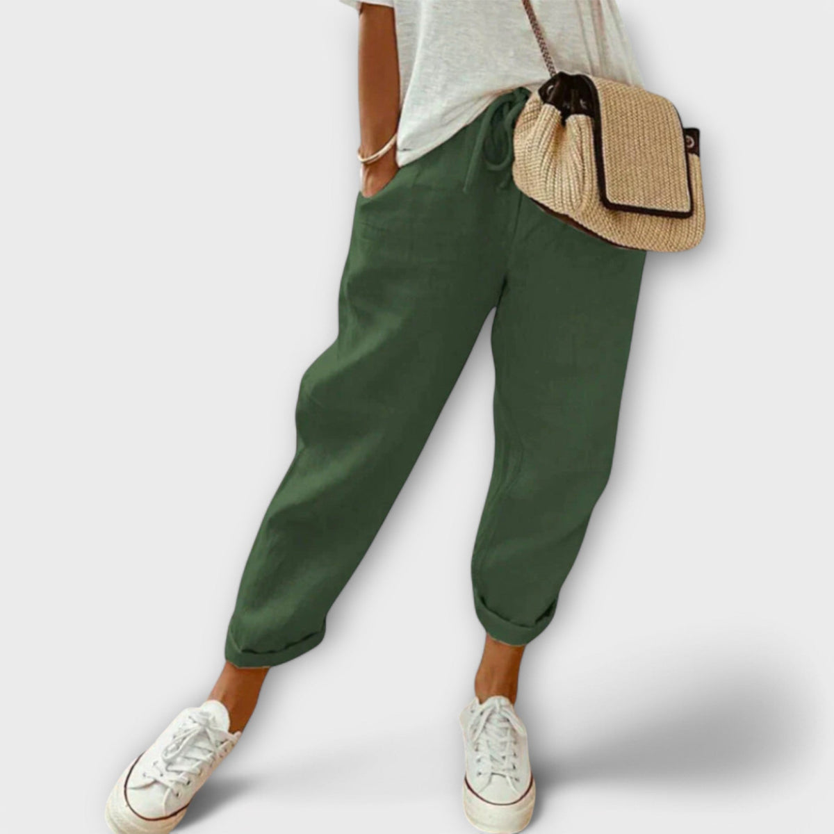 Ella Elegant cotton-linen pants