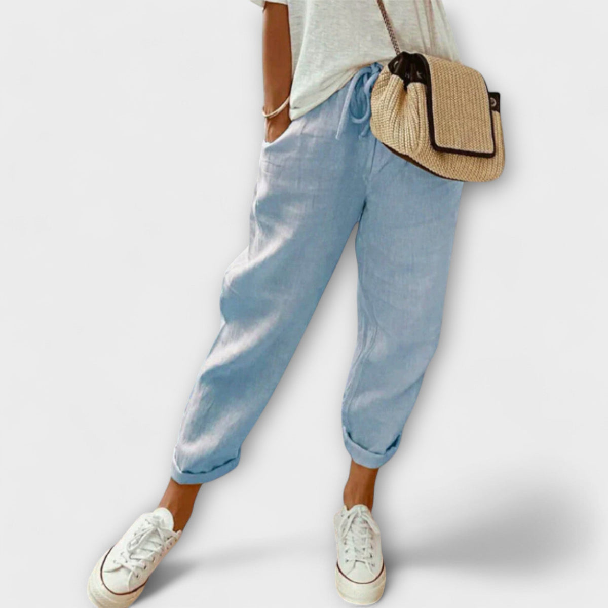 Ella Elegant cotton-linen pants