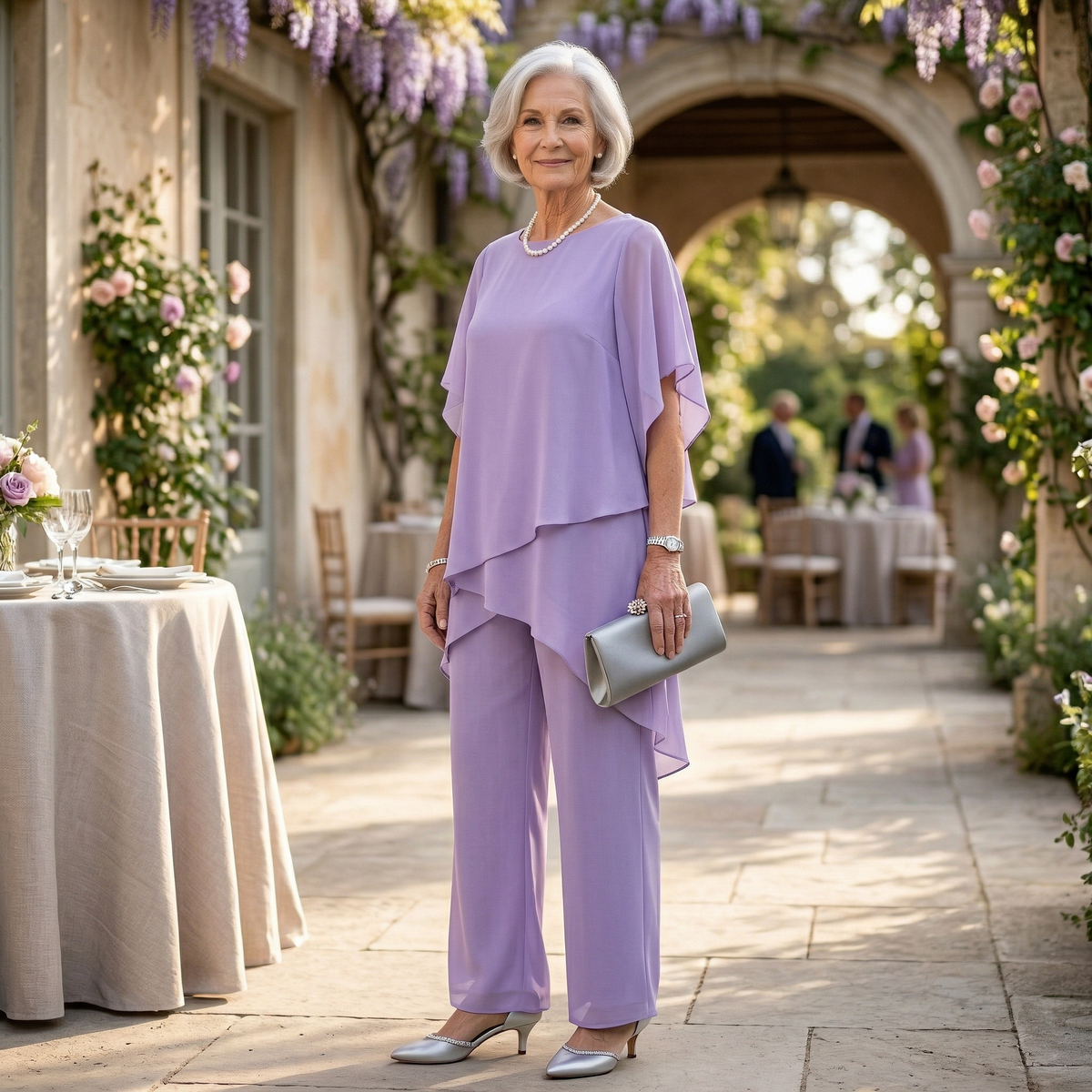 Arabella Tiered Tunic & Wide-Leg Trouser Set