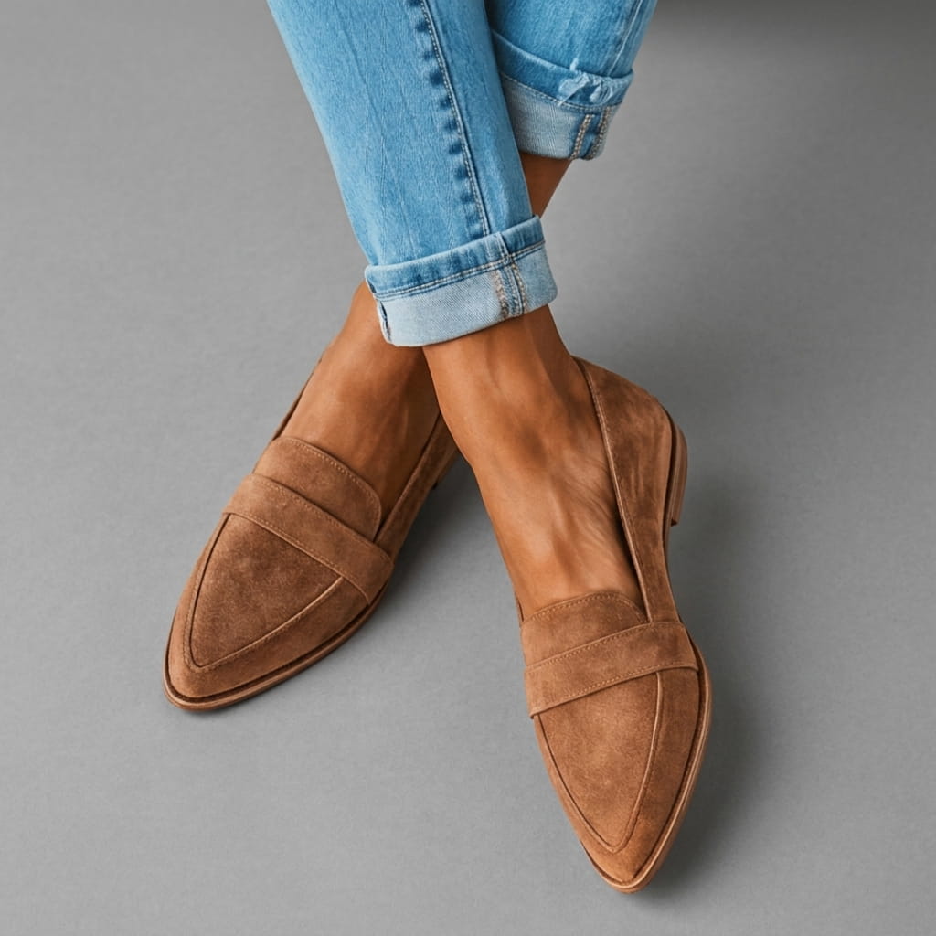 Fia™ Elegant Suede Pointed-Toe Loafers