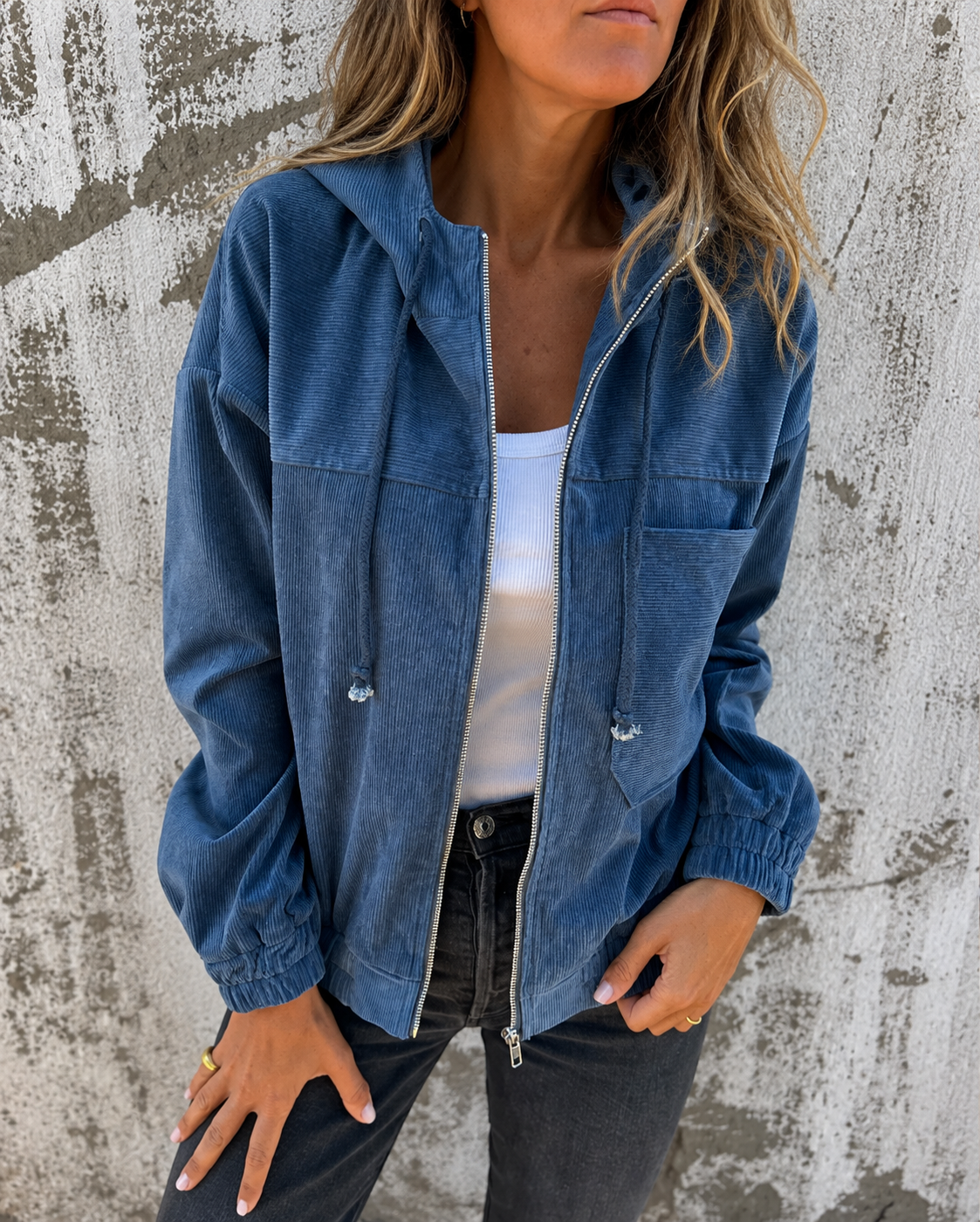 Women’s Corduroy Hooded Jacket