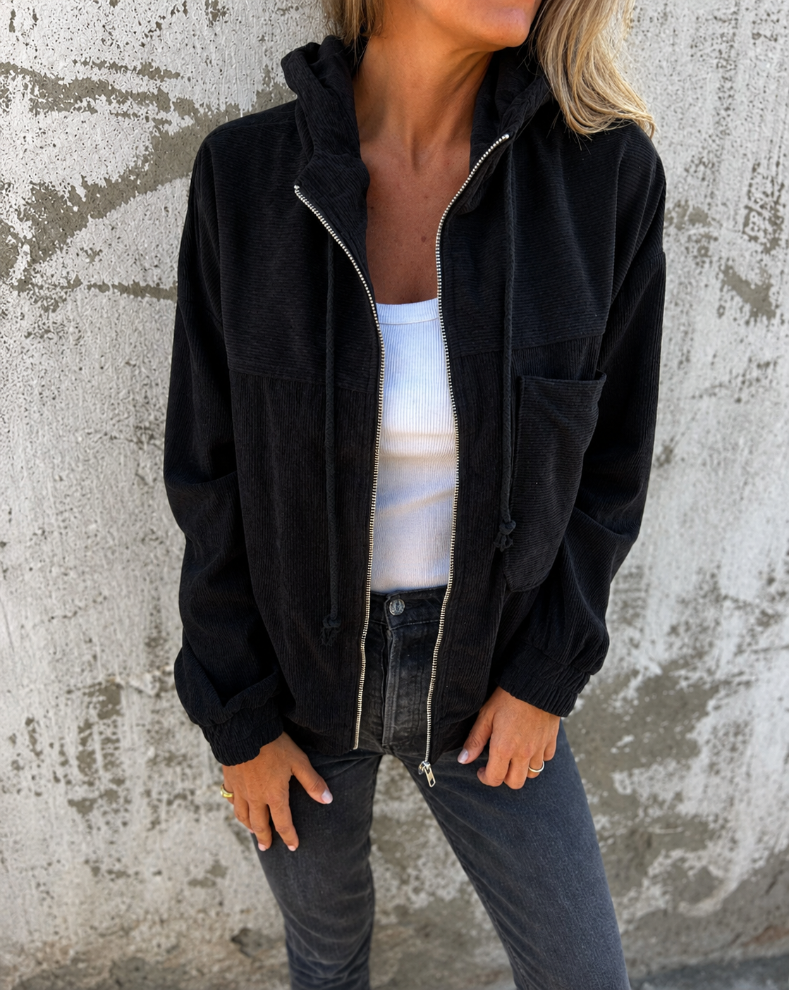 Women’s Corduroy Hooded Jacket