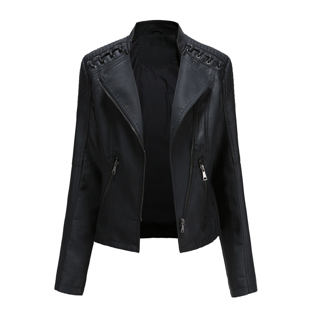 Women’s Asymmetrical Zip Quilted Moto Jacket