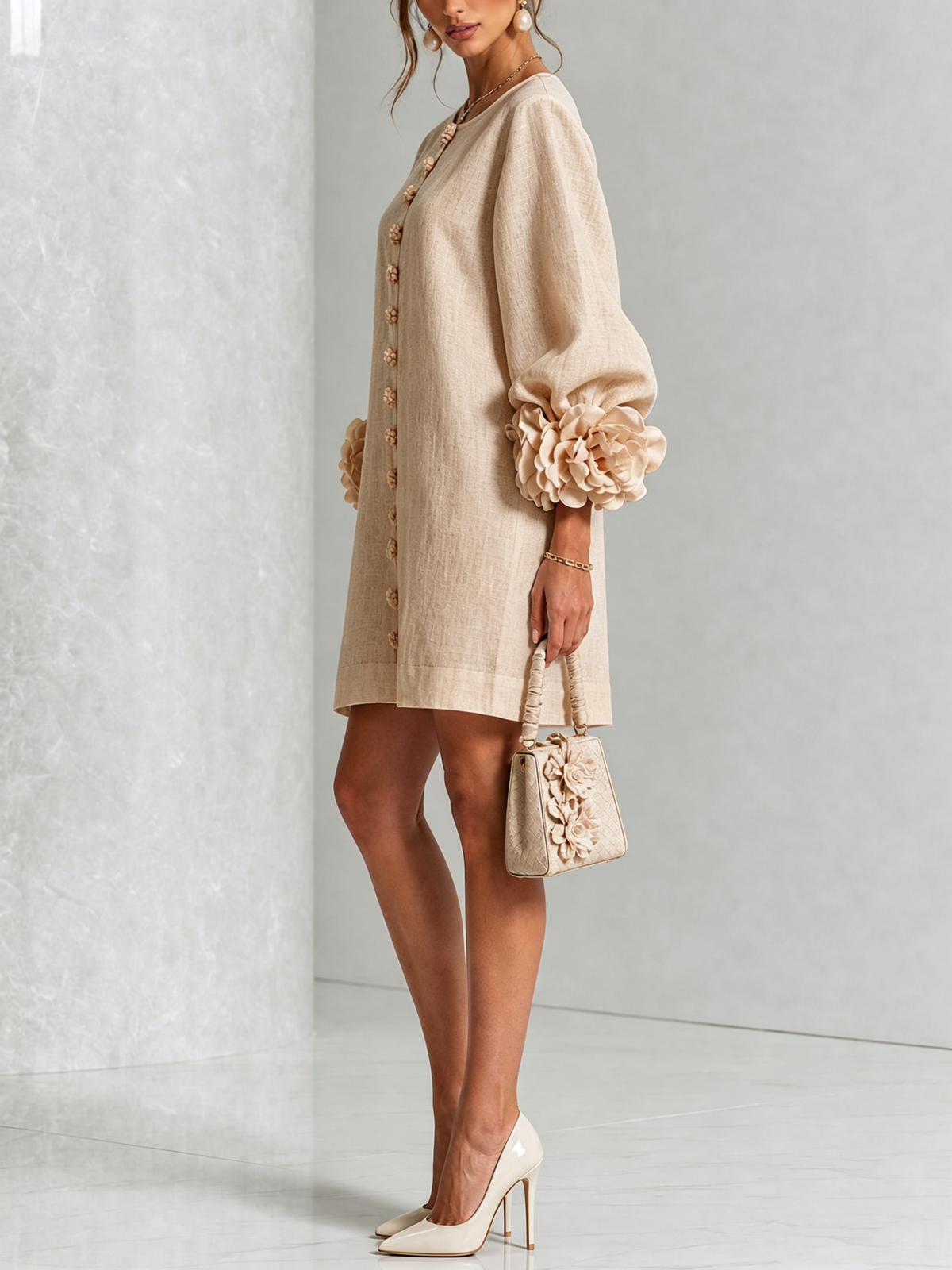 Julianna Elegant Button-Down Mini Dress