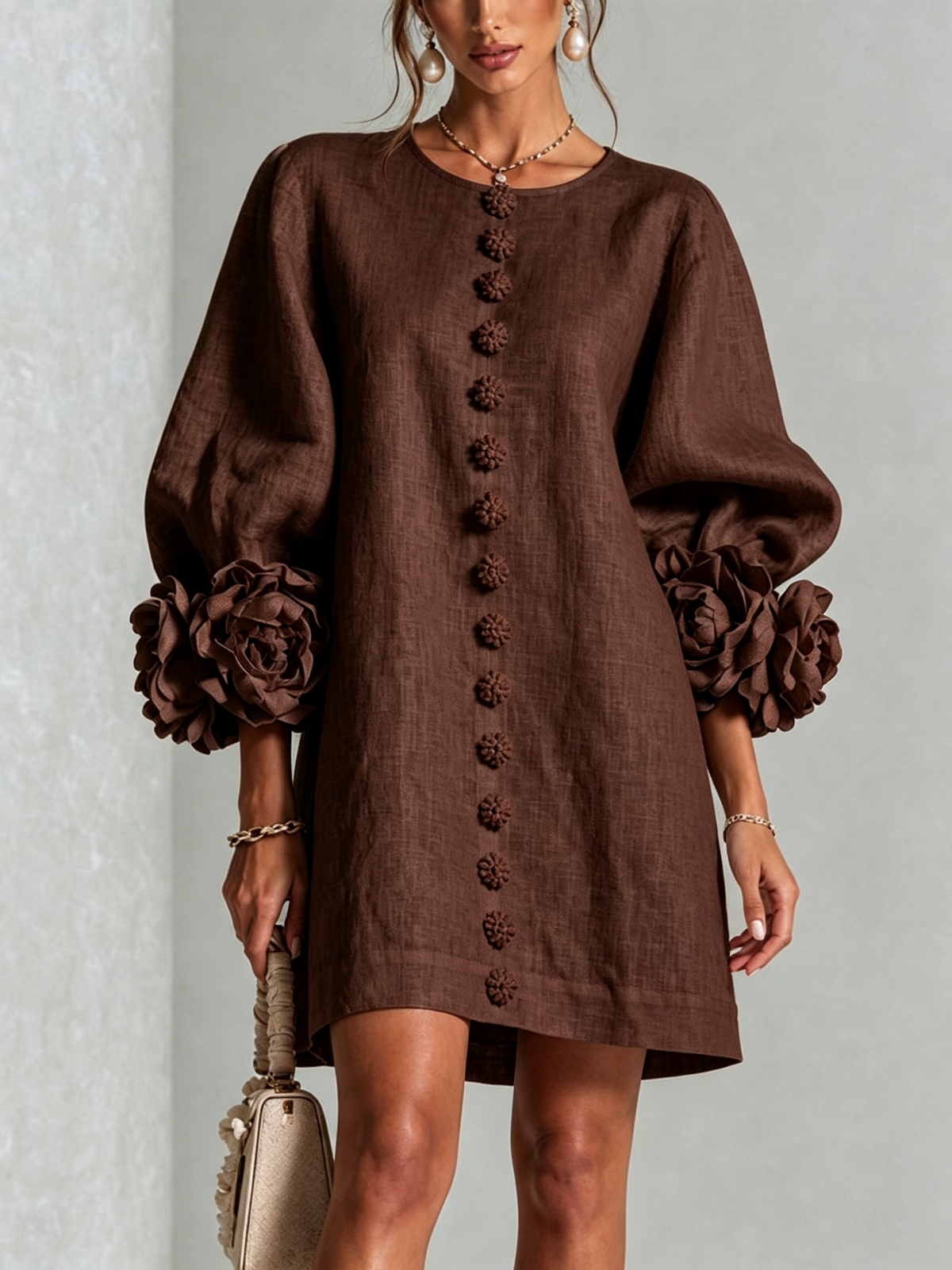 Julianna Elegant Button-Down Mini Dress