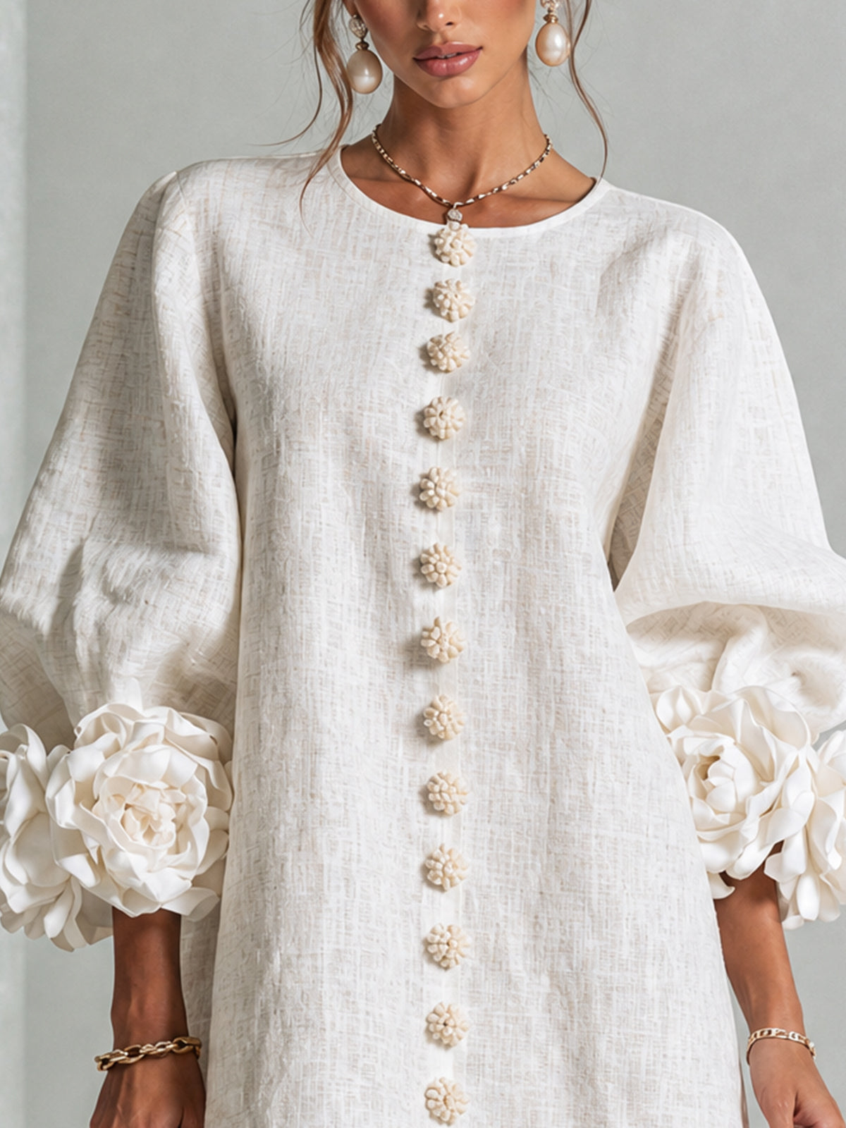 Julianna Elegant Button-Down Mini Dress