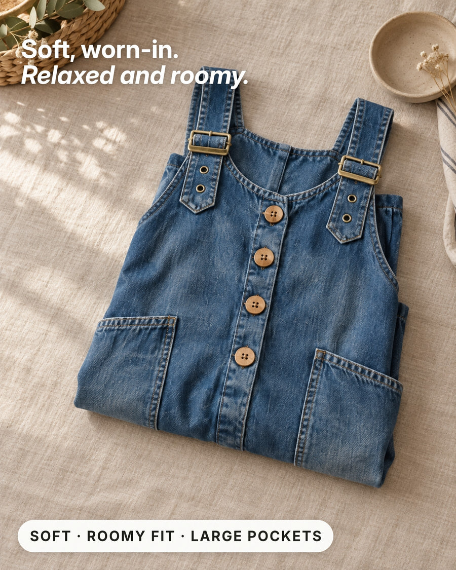 Vianne™ Relaxed Denim Utility Jumpsuit