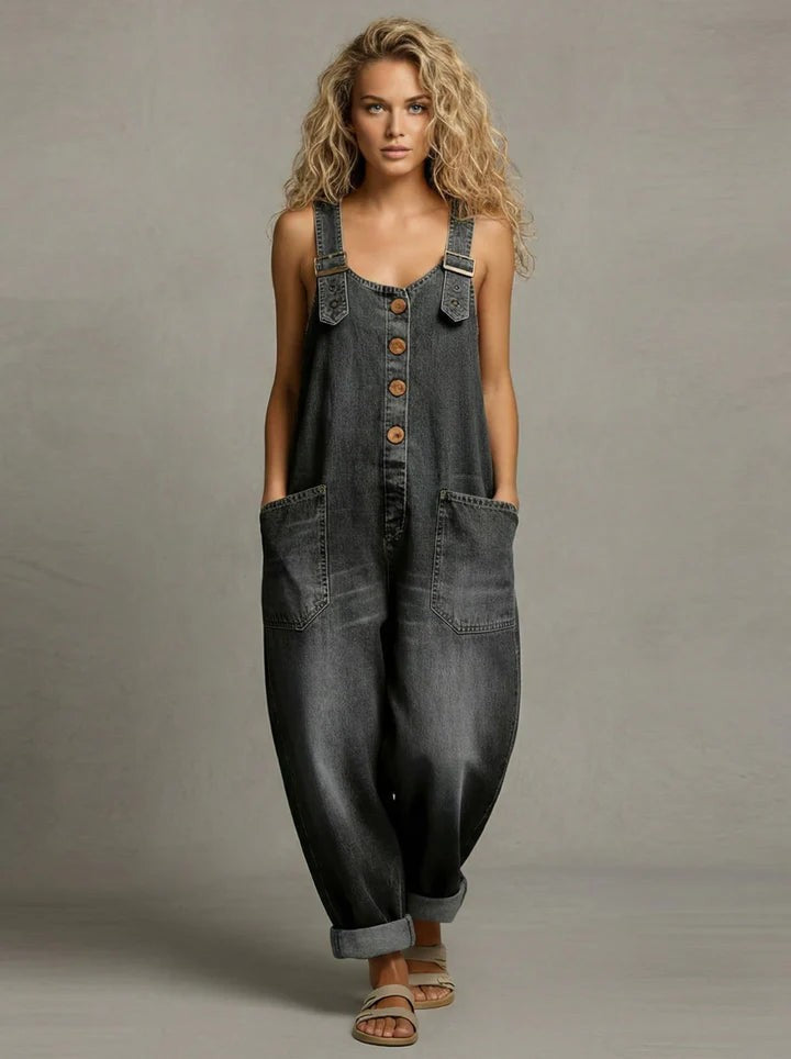 Vianne™ Relaxed Denim Utility Jumpsuit