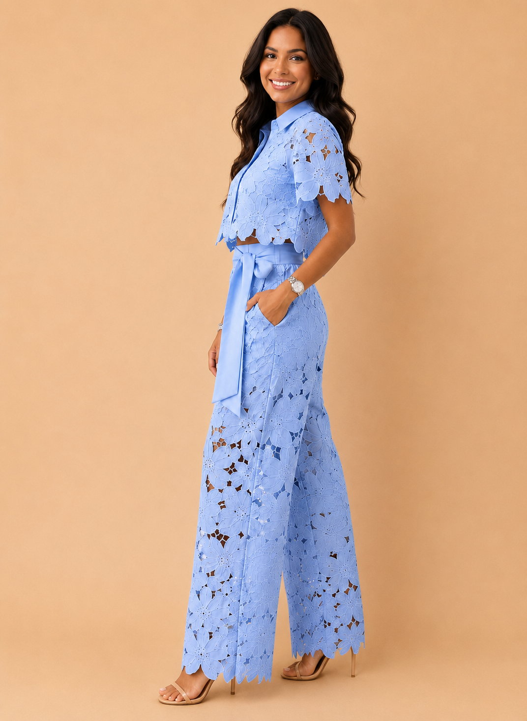 Reina Elegant Floral Lace Set