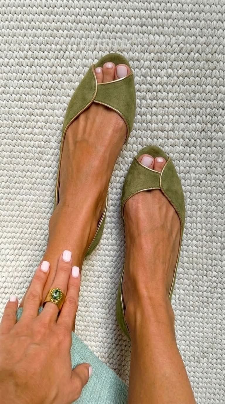 Yasmine | Open-Toe D'Orsay Flat