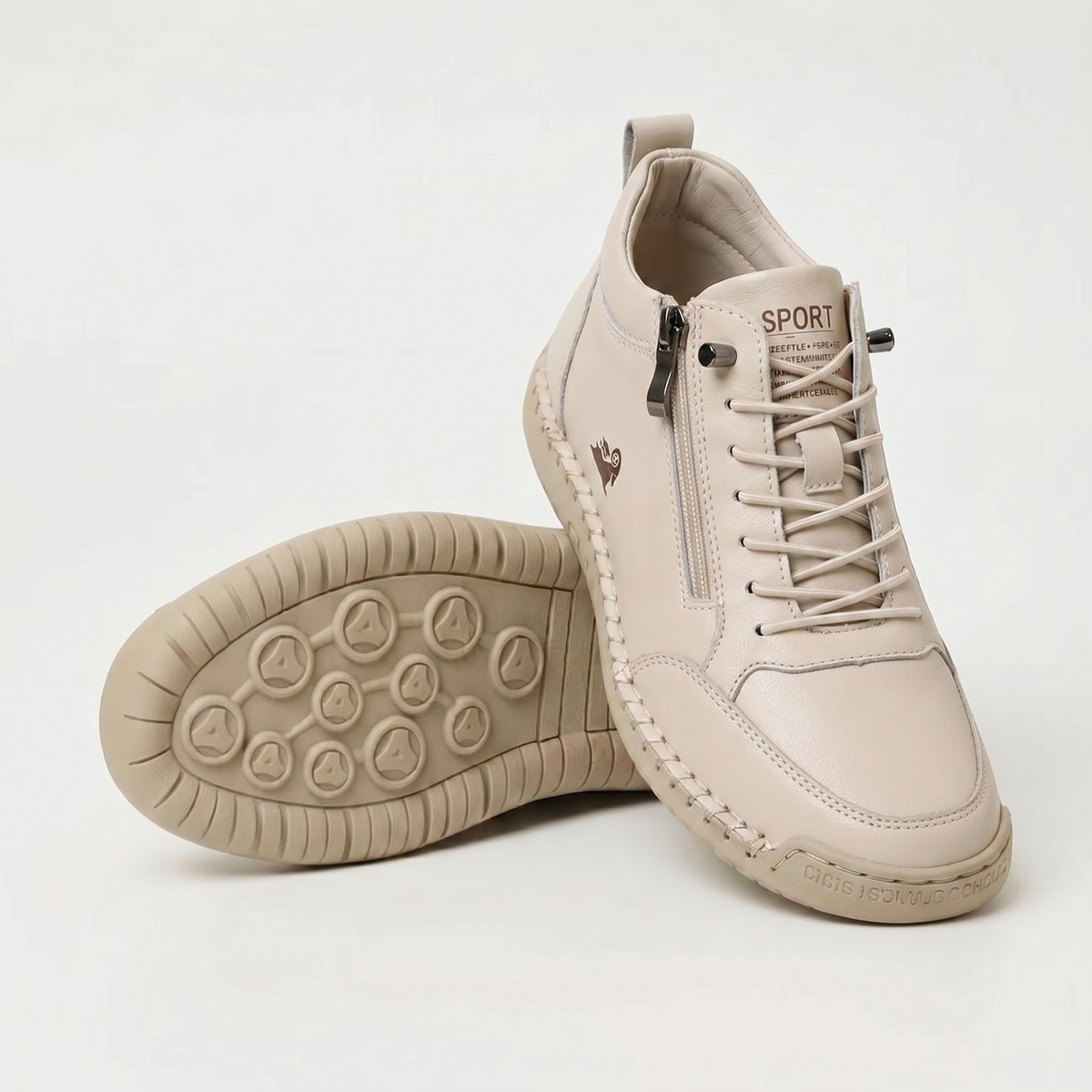 Soleil Orthopedic Comfort Zip Sneakers