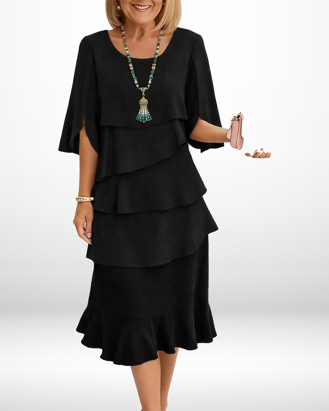 Elizabeth Ruffle Midi Dress
