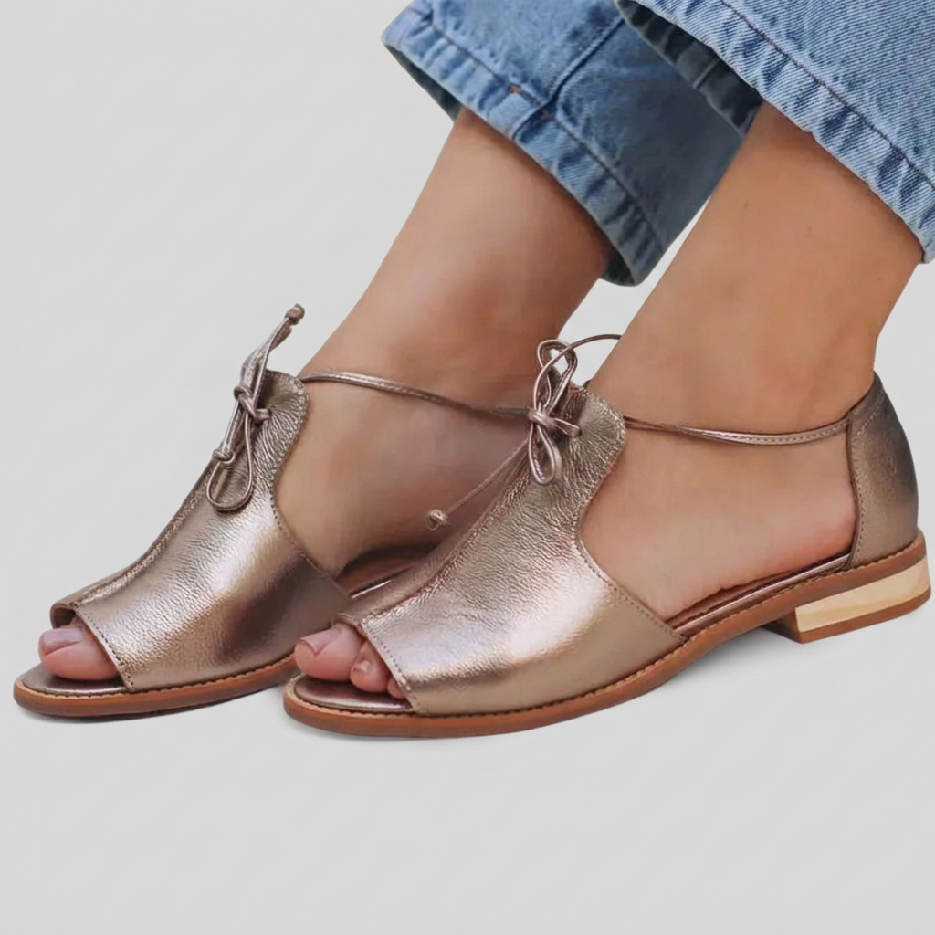 Tara Adjustable Leather Strap Sandals