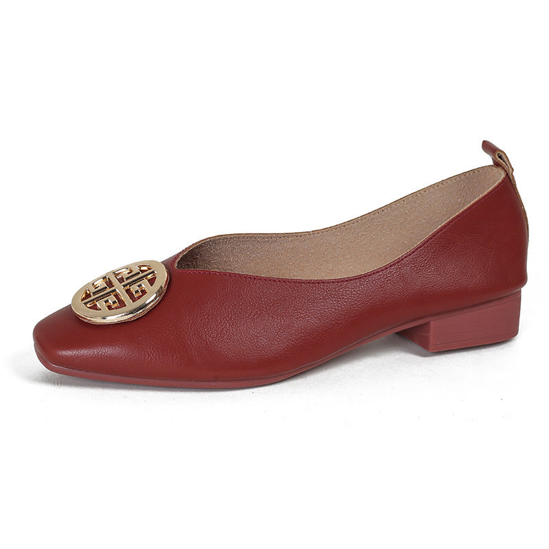 Marlène - Elegant Square-Toe Flats