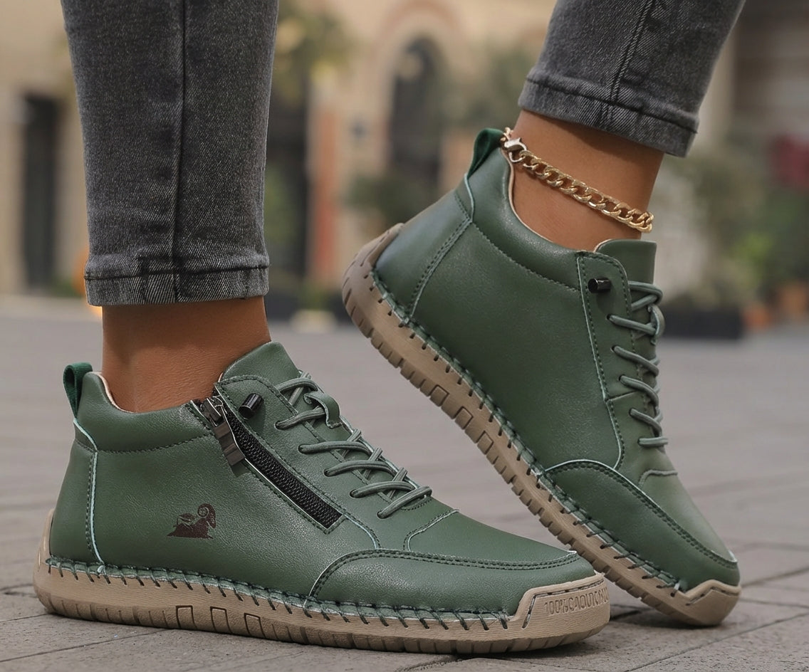Soleil Orthopedic Comfort Zip Sneakers