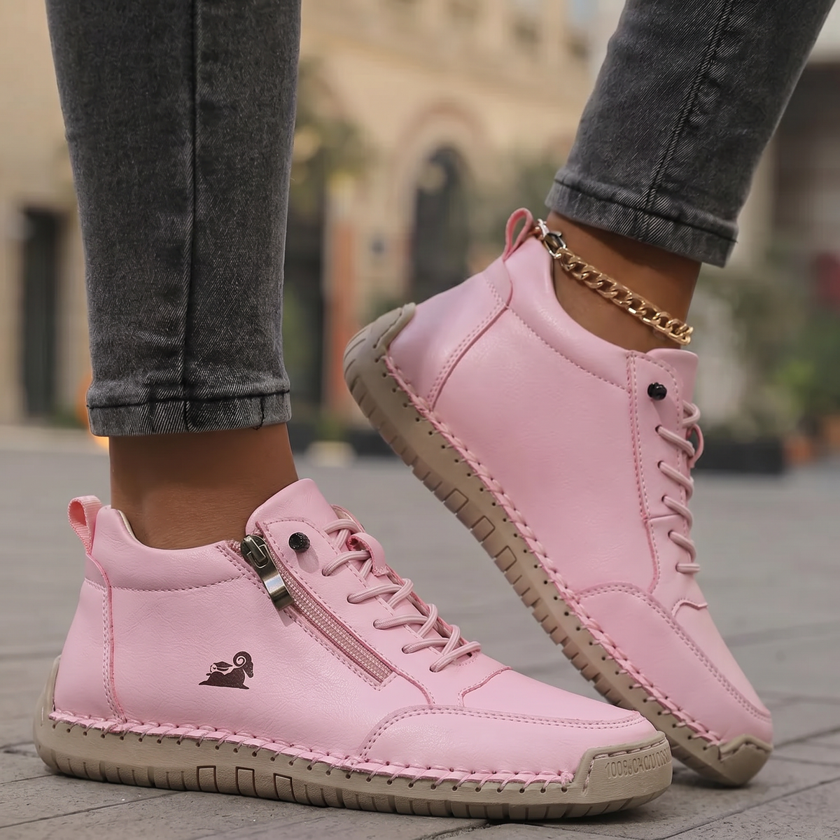 Soleil Orthopedic Comfort Zip Sneakers