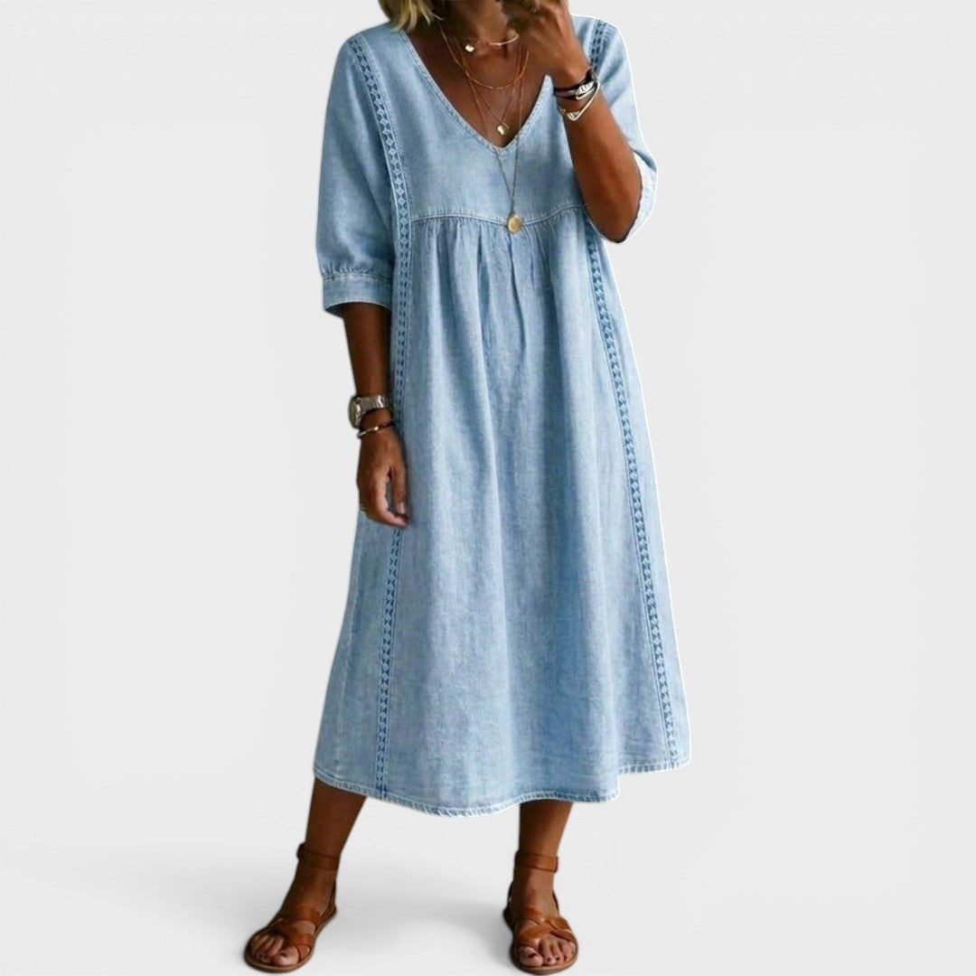 Esther Elegant Denim Dress