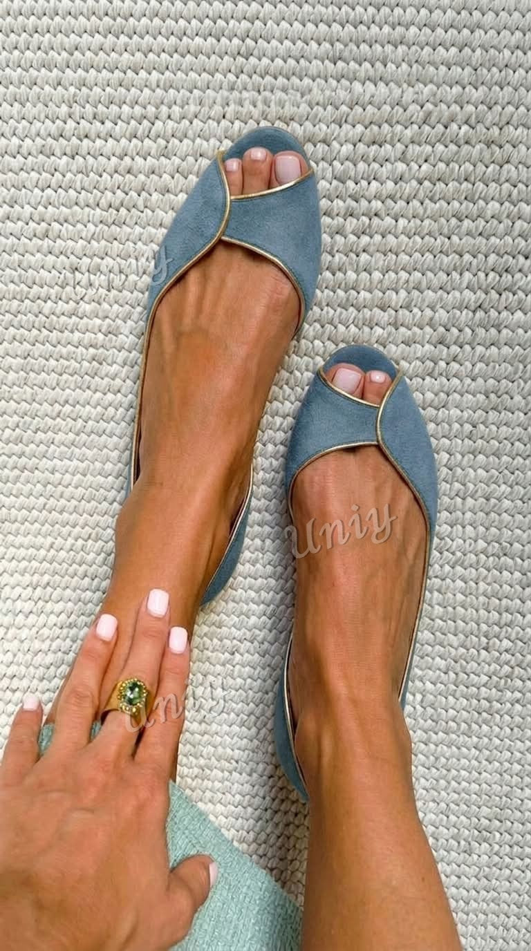 Yasmine | Open-Toe D'Orsay Flat